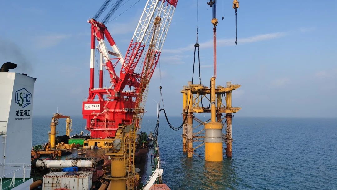 華能臨高海上風電項目順利完成全部基礎沉樁施