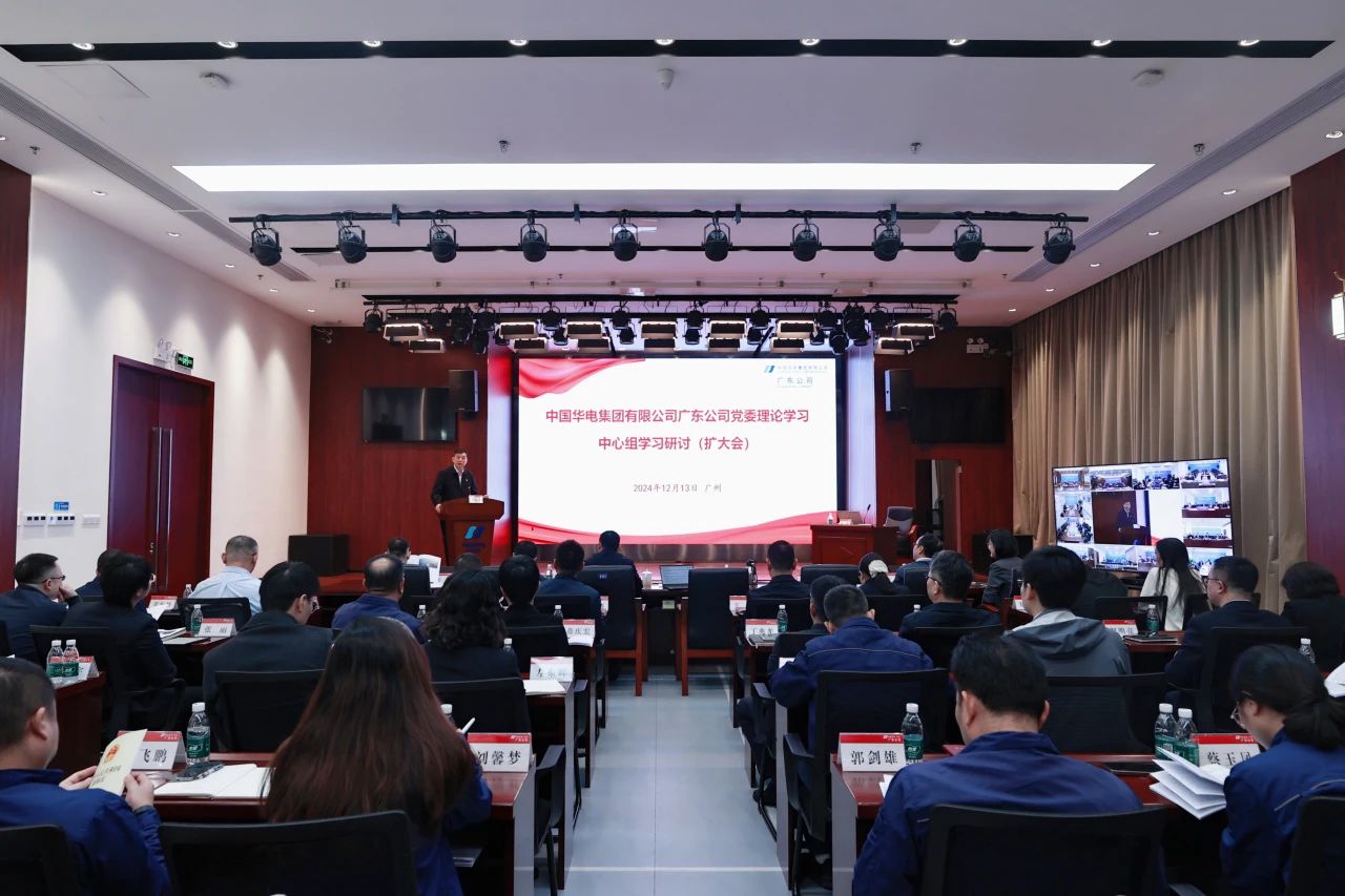 華電廣東公司召開“堅定不移推進能源企業高質量發展”黨委理論學習中心組學習研討(擴大會)
